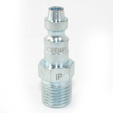 INTERSTATE PNEUMATICS 1/4 Inch Diamond U Series Coupler Plug x 1/4  Inch Male NPT, PK 50 CPD441-50K